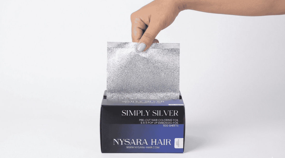 Silver embossed hair pop-up foil  for professional salon use