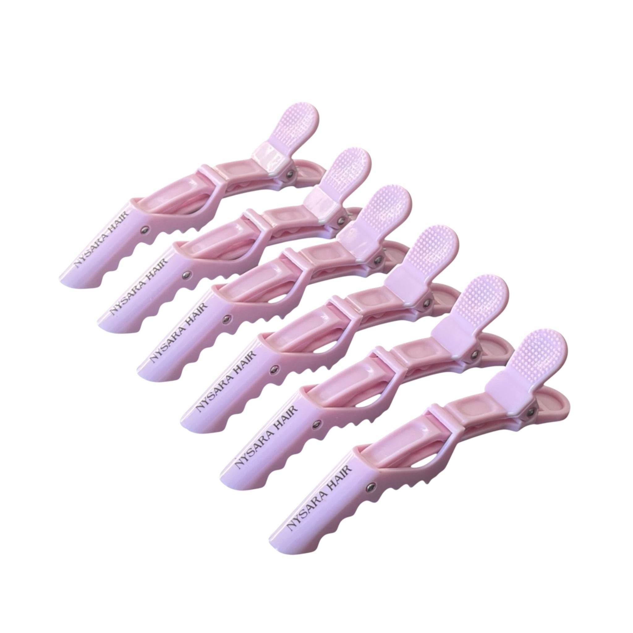 Lavvy Lavender purple alligator clips Canada - Professional sectioning clips 6-pack - Canadian brand Nysara Hair