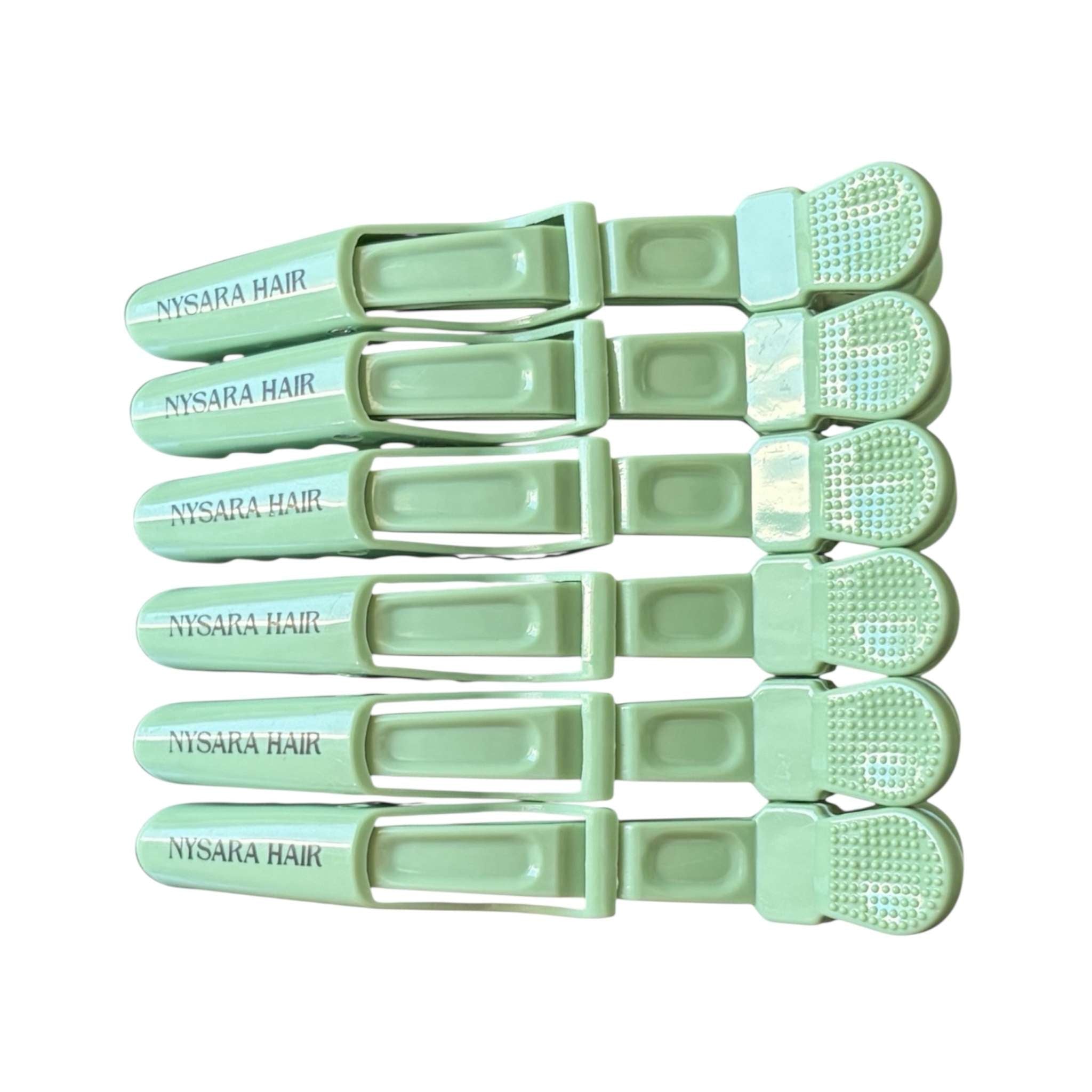 Minty Mint Fresh professional clips - Mint green color for hair sectioning - Canadian brand Nysara Hair