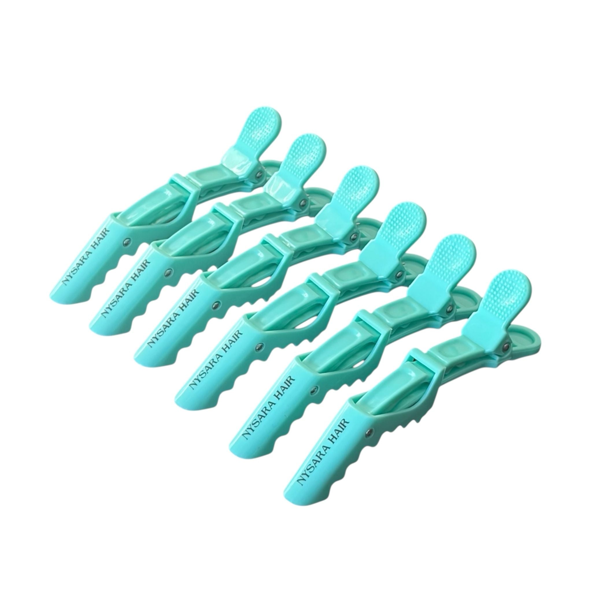 Beachyy Beach turquoise alligator clips Canada - Professional sectioning clips 6-pack - Canadian brand Nysara Hair