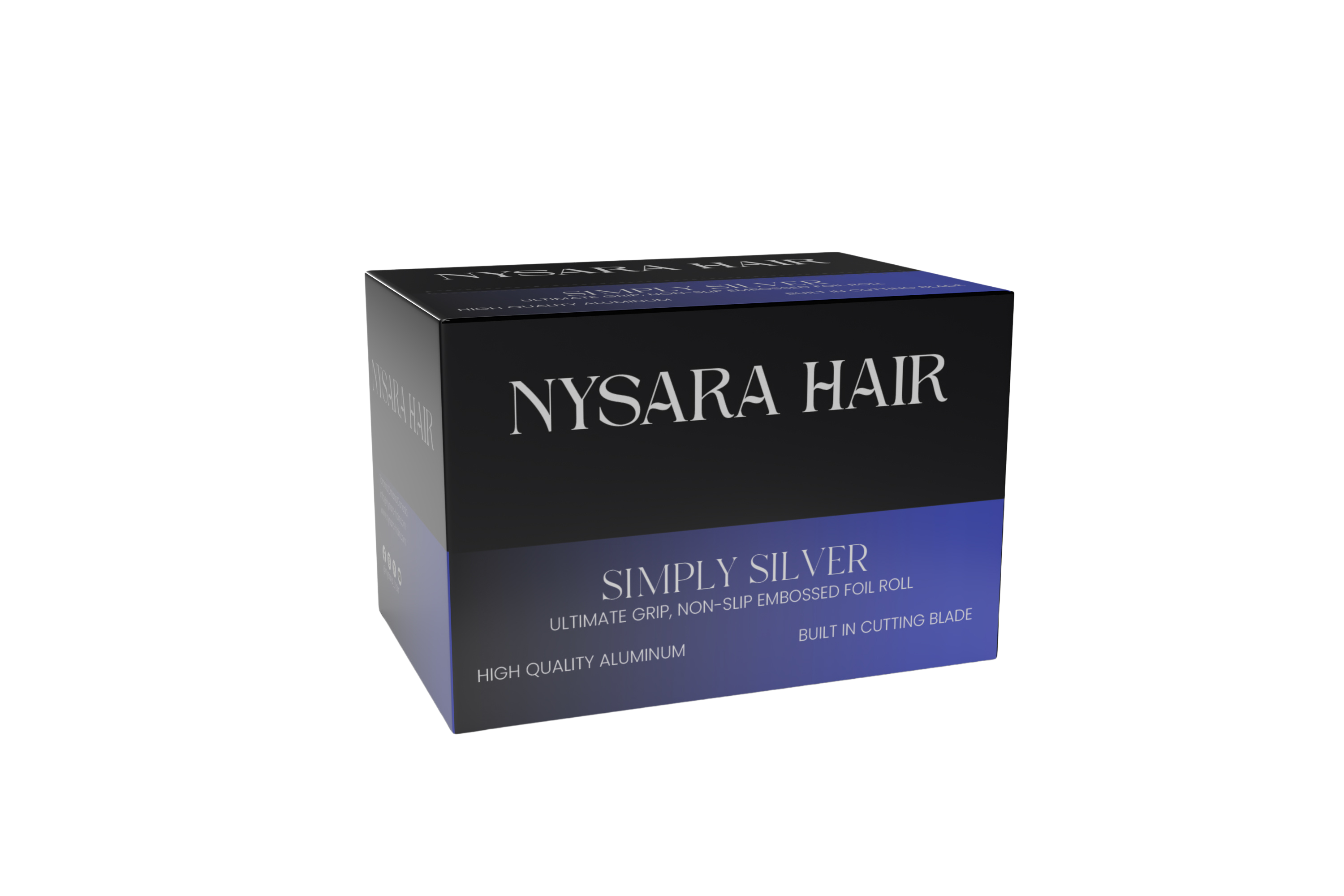 Simply Silver embossed hair foil roll - 320 ft professional salon foil - Superior grip and heat retention - Nysara Hair Canada