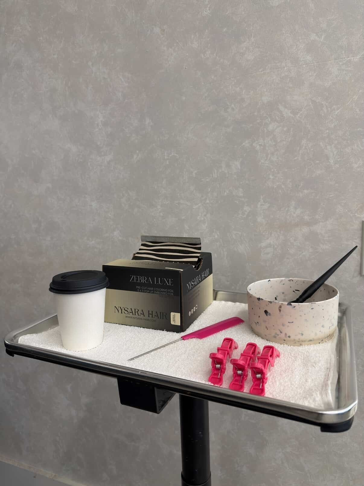 Zebra Luxe professional hair foils Canadian brand Nysara Hair Embossed Hair Foils